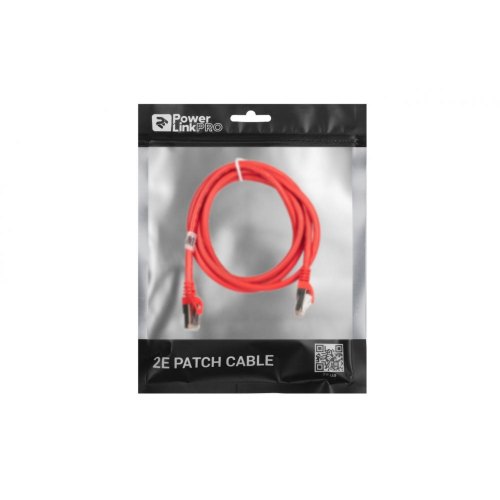 Патч-корд 2E Cat 6, S-FTP екран. фольга з обплетенням, RJ45, 4Х2 27AWG, 7/0.14 Cu, 1.50 m, PVC, Red