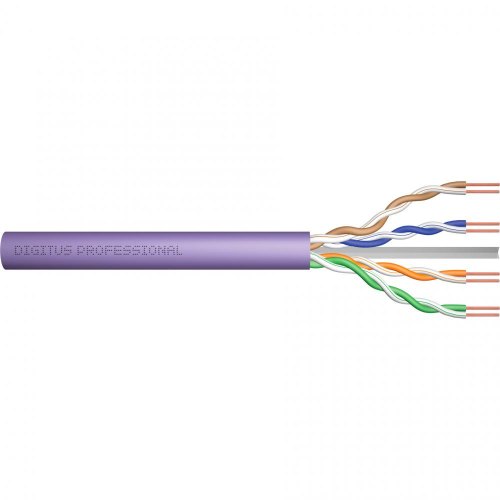 Патч-корд DIGITUS CAT 6 U-UTP, 100m, AWG 23/1, LSZH-1, фіолетовий