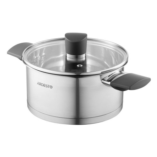 Каструля ARDESTO Gemini, скляна кришка, 2.1 л, нержавіюча сталь