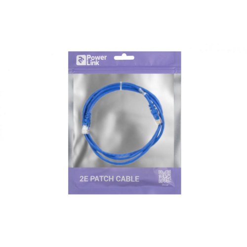 Патч-корд 2E Cat 5e, UTP, RJ45, 26AWG ,7/0.16 Cu, 1.50 m, PVC, Blue