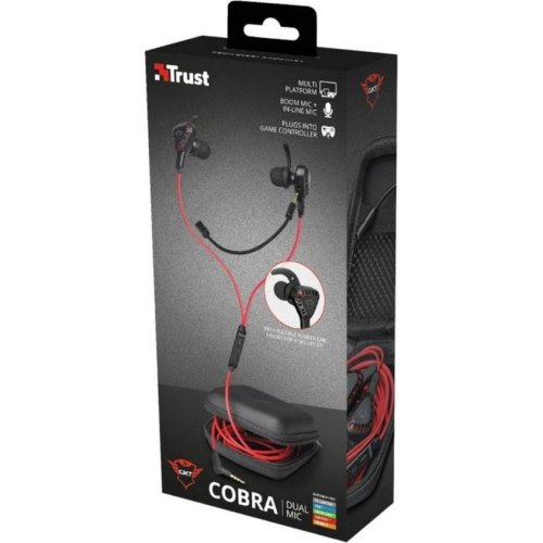 Гарнітура дротова Trust GXT 408 Cobra Multiplatform 3.5mm RED