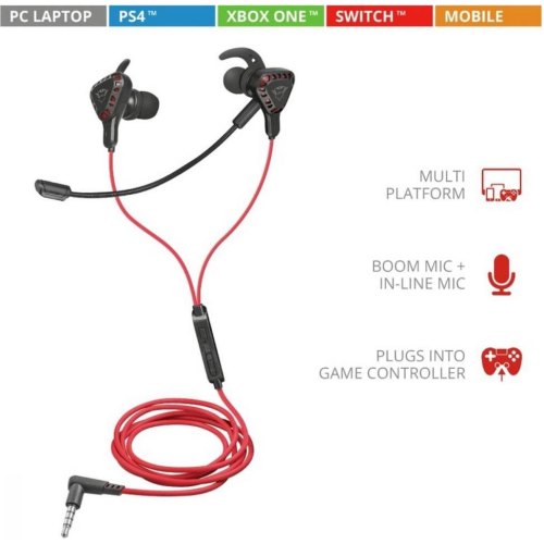 Гарнітура дротова Trust GXT 408 Cobra Multiplatform 3.5mm RED