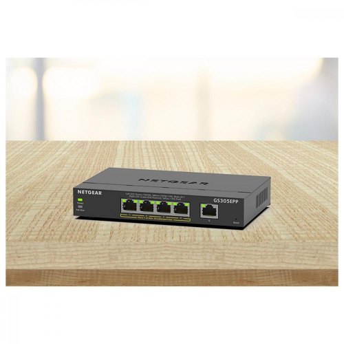 Комутатор NETGEAR GS305EPP 4xGE PoE+ (120W), 1xGE, керований
