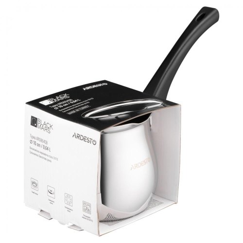 Турка ARDESTO BLACK MARS, 0.64 л, нержавіюча сталь, бакелітова ручка