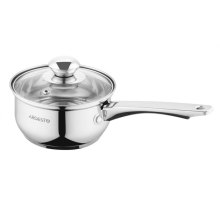 Ківш ARDESTO Gemini Gourmet, скляна кришка, 1 л, нержавіюча сталь