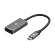 Адаптер 2Е Type-C - DisplayPort, Alluminum, 0.2m