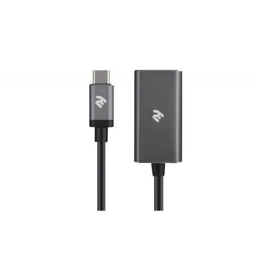 Адаптер 2Е Type-C - DisplayPort, Alluminum, 0.2m