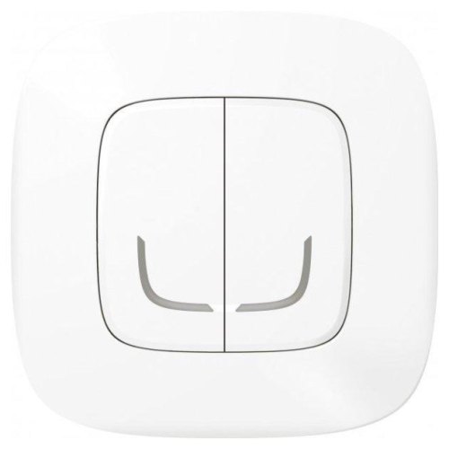 Розумний безпроводовий вимикач 2-клавішний (Valena Allure with NETATMO.) [Білий]