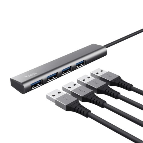 USB-хаб Trust Halyx 4-Port USB-A 3.2 Grey