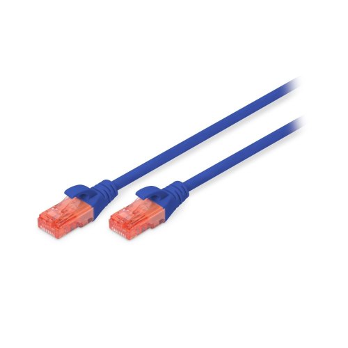 Патч-корд Digitus CAT 6 UTP, 10м, AWG 26/7, Cu, LSZH, синього кольору