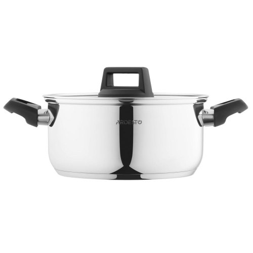 Каструля ARDESTO Gemini, скляна кришка, 3.8 л, нержавіюча сталь