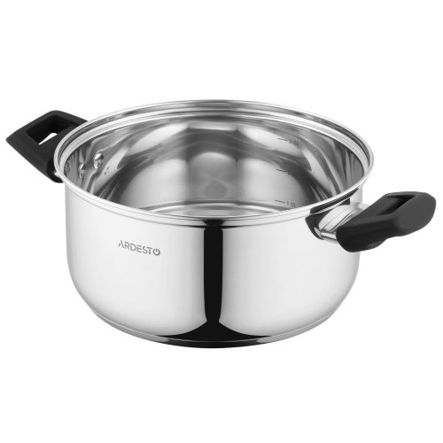 Каструля ARDESTO Gemini, скляна кришка, 3.8 л, нержавіюча сталь