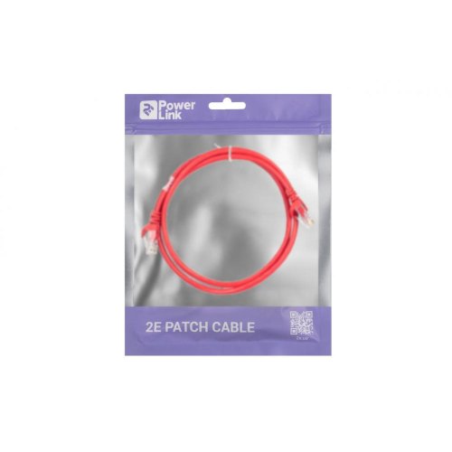 Патч-корд 2E Cat 5e, UTP, RJ45, 26AWG ,7/0.16 Cu, 1.00 m, PVC, Red