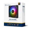 Кулер для корпусу SilverStone Vista VS140B ARGB, 140мм, 1600rpm, 4pinPWM, 3pin +5VARGB, 30.8dBa, чорний