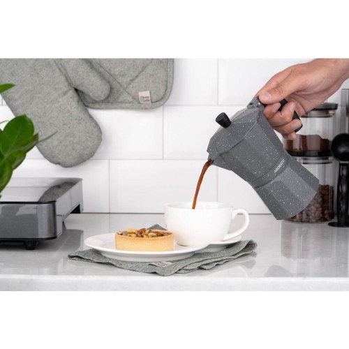 Гейзерна кавоварка ARDESTO Gemini Molise, 9 чашок, сірий, алюміній