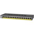 Комутатор NETGEAR GS116LP 16x1GE PoE+(76Вт), FlexPoE, некерований