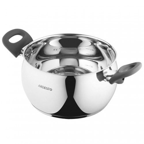 Каструля ARDESTO Gemini Cremona, скляна кришка, 4.0 л, нержавіюча сталь