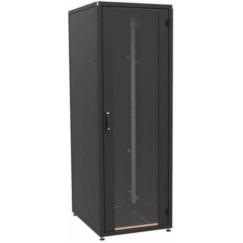 Шафа напільна ZPAS 19 , 42U, 1963 х 600 х 800 мм (ВхШхГ), передні двері: металева, перфорована (просвіт 80%), колір шафи: чорни