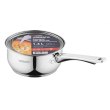 Ківш ARDESTO Gemini Gourmet, скляна кришка, 1.4 л, нержавіюча сталь