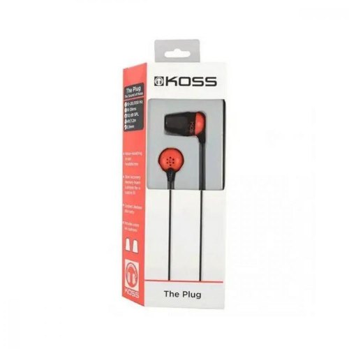 Навушники дротові Koss The Plug Noise Isolating Red