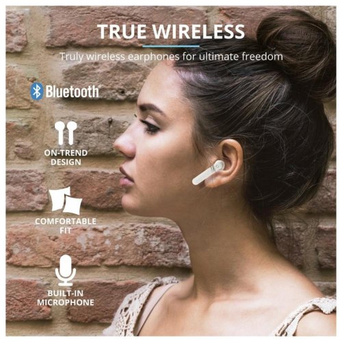 Навушники бездротові Trust Primo Touch True Wireless Mic White