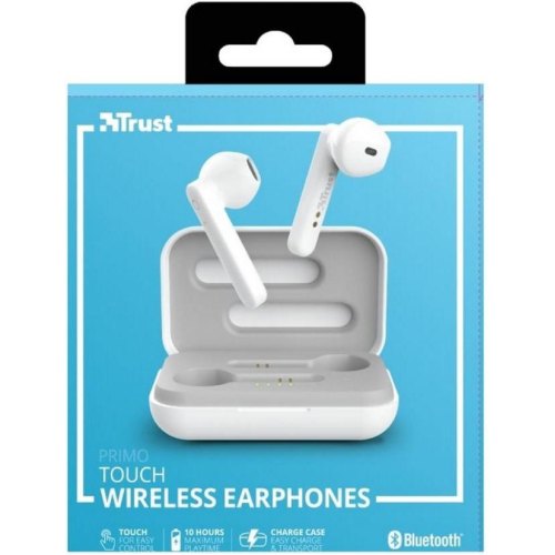 Навушники бездротові Trust Primo Touch True Wireless Mic White