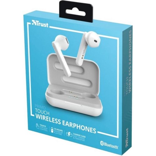 Навушники бездротові Trust Primo Touch True Wireless Mic White
