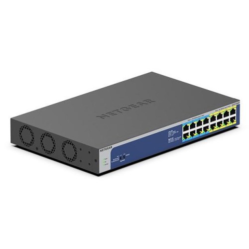Комутатор NETGEAR GS516UP 8xGE PoE++, 8xGE PoE+(380W), некерований