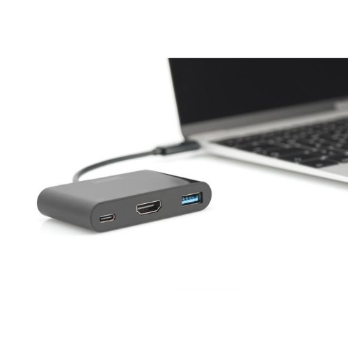 Адаптер DIGITUS USB-C - HDMA, 2xUSB