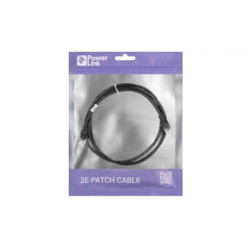 Патч-корд 2E Cat 5e, UTP, RJ45, 26AWG ,7/0.16 Cu, 2.00 m, PVC, Black