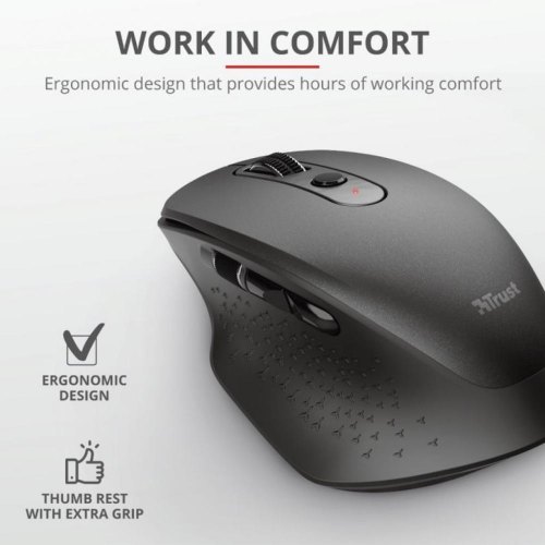 Мишка бездротова Trust Ozaa Rechargeable WL Black