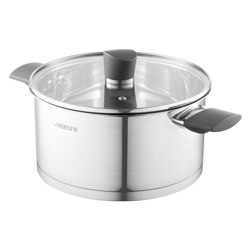Каструля ARDESTO Gemini, скляна кришка, 3.9 л, нержавіюча сталь