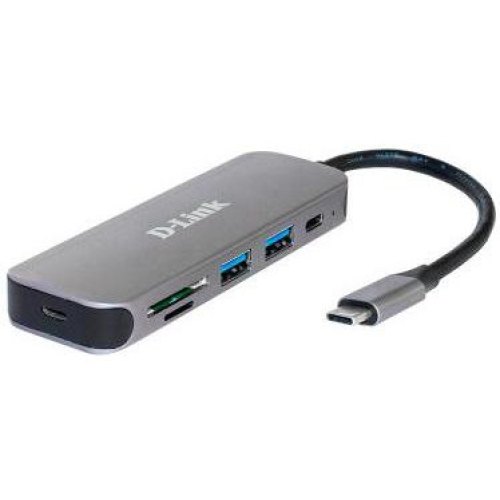 USB-Концентратор D-Link DUB-2325 2xUSB3.0, 1xUSB TypeC, 1xSD, 1x-microSD, USB TypeC