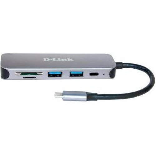 USB-Концентратор D-Link DUB-2325 2xUSB3.0, 1xUSB TypeC, 1xSD, 1x-microSD, USB TypeC