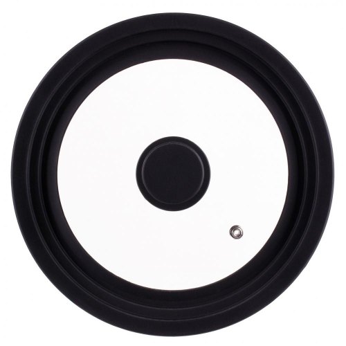 Кришка ARDESTO універсальна Black Mars Smart 20/22/24 см, скло, силікон