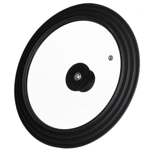 Кришка ARDESTO універсальна Black Mars Smart 20/22/24 см, скло, силікон