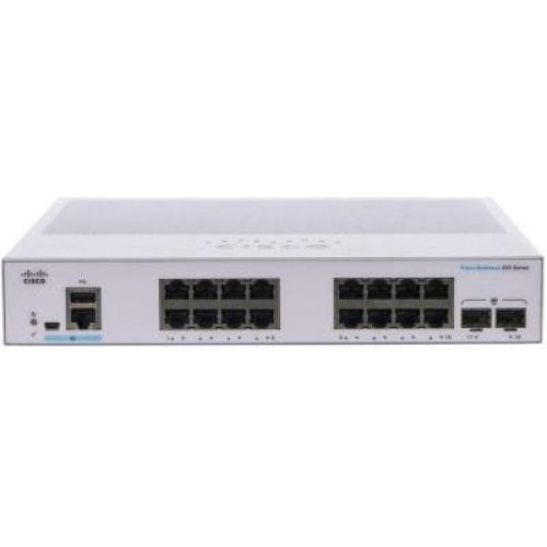 Комутатор Cisco CBS250 Smart 16-port GE, 2x1G SFP