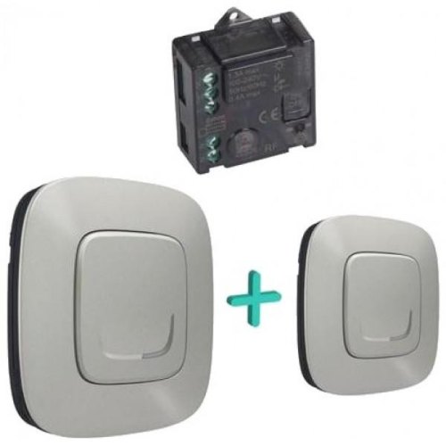Набір упр. освітленням (мікро.реле + 2 smart-вимикача) (Valena Allure with NETATMO) [Алюміній]