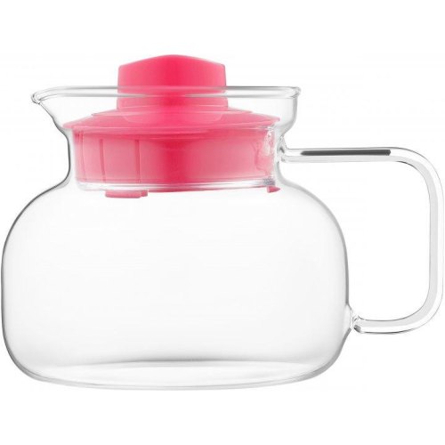 Заварник Termisil Maja, 1000 мл, малина, боросилікатне скло, пластик