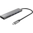 USB-хаб Trust HALYX FAST 3USB+CARD READER USB-C ALUMINIUM