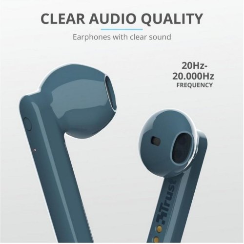 Навушники бездротові Trust Primo Touch True Wireless Mic Blue