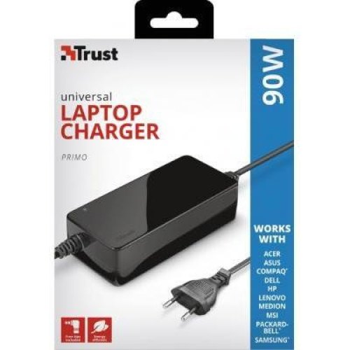 Адаптер живлення Trust Primo 90W-19V Universal Laptop BLACK