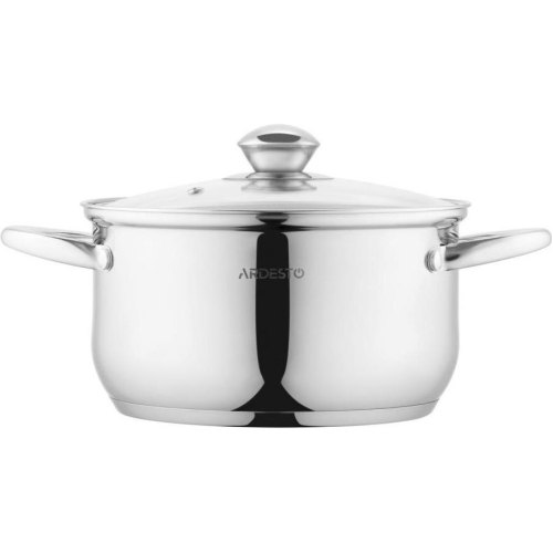 Каструля ARDESTO Gemini Gourmet, скляна кришка, 3.2 л, нержавіюча сталь