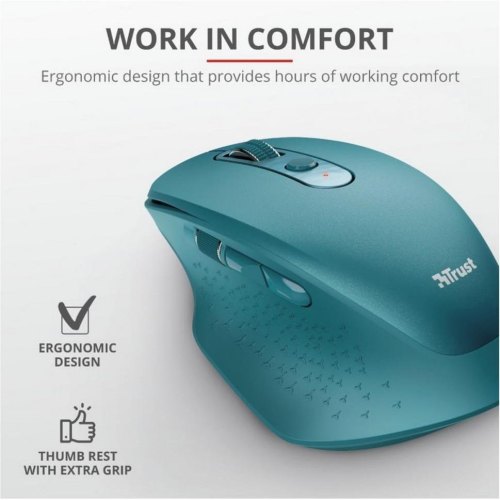 Мишка бездротова Trust OZAA RECHARGEABLE WL Blue