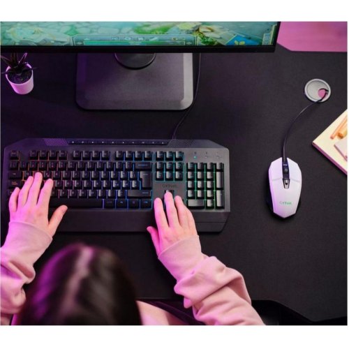 Мишка дротова Trust GXT 109 FELOX RGB White