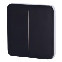 Кнопка для двоклавішного вимикача SoloButton 2-gang for LightSwitch, Jeweler, бездротовий, чорний