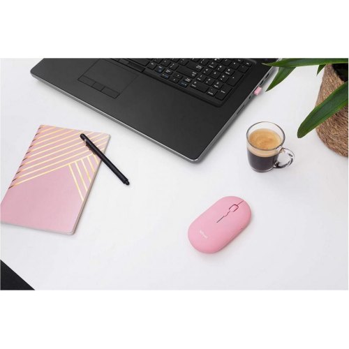 Мишка бездротова Trust Puck Rechargeable Ultra-Thin BT WL Silent Pink