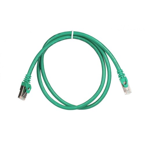Патч-корд 2E Cat 6, S-FTP екран. фольга з обплетенням, RJ45, 4Х2 27AWG, 7/0.14 Cu, 1.00 m, PVC, Green