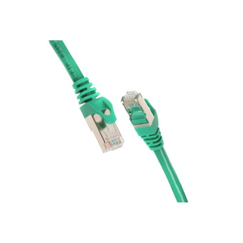 Патч-корд 2E Cat 6, S-FTP екран. фольга з обплетенням, RJ45, 4Х2 27AWG, 7/0.14 Cu, 1.00 m, PVC, Green