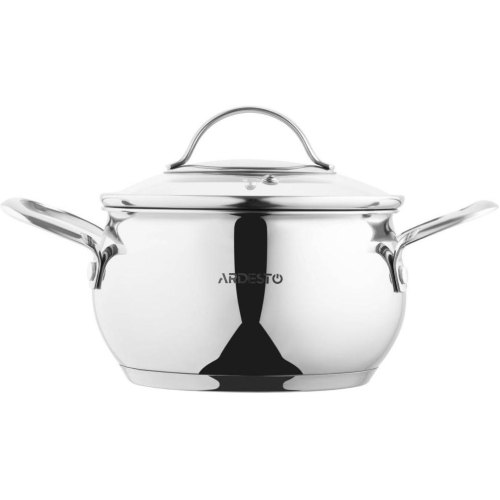 Каструля ARDESTO Gemini, скляна кришка, 2.2 л, нержавіюча сталь